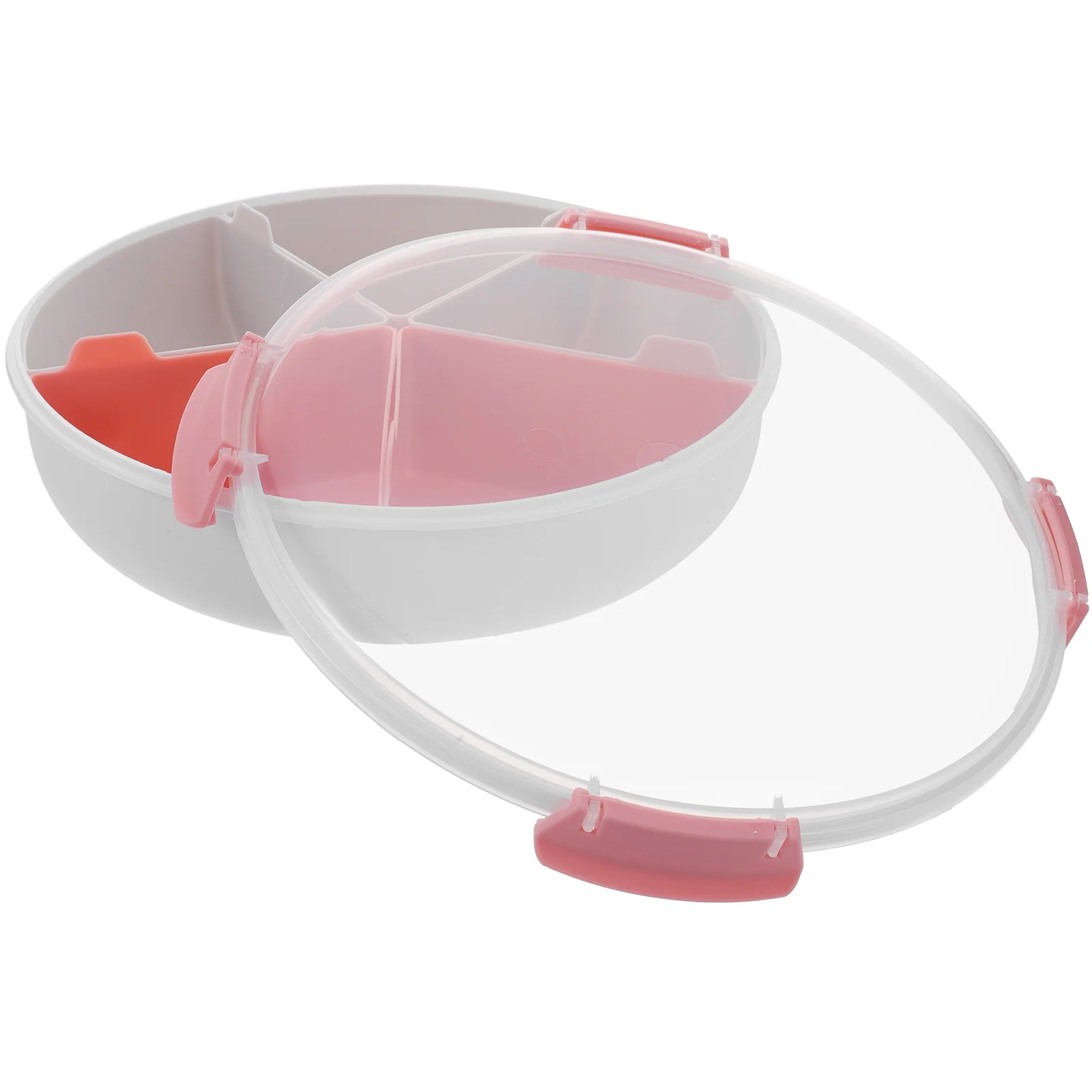 

Snack Separator Fruit Plate Plastic Silica Gel Food Storage Box Lightweight Compact Design For Parties Home Use Kitchen