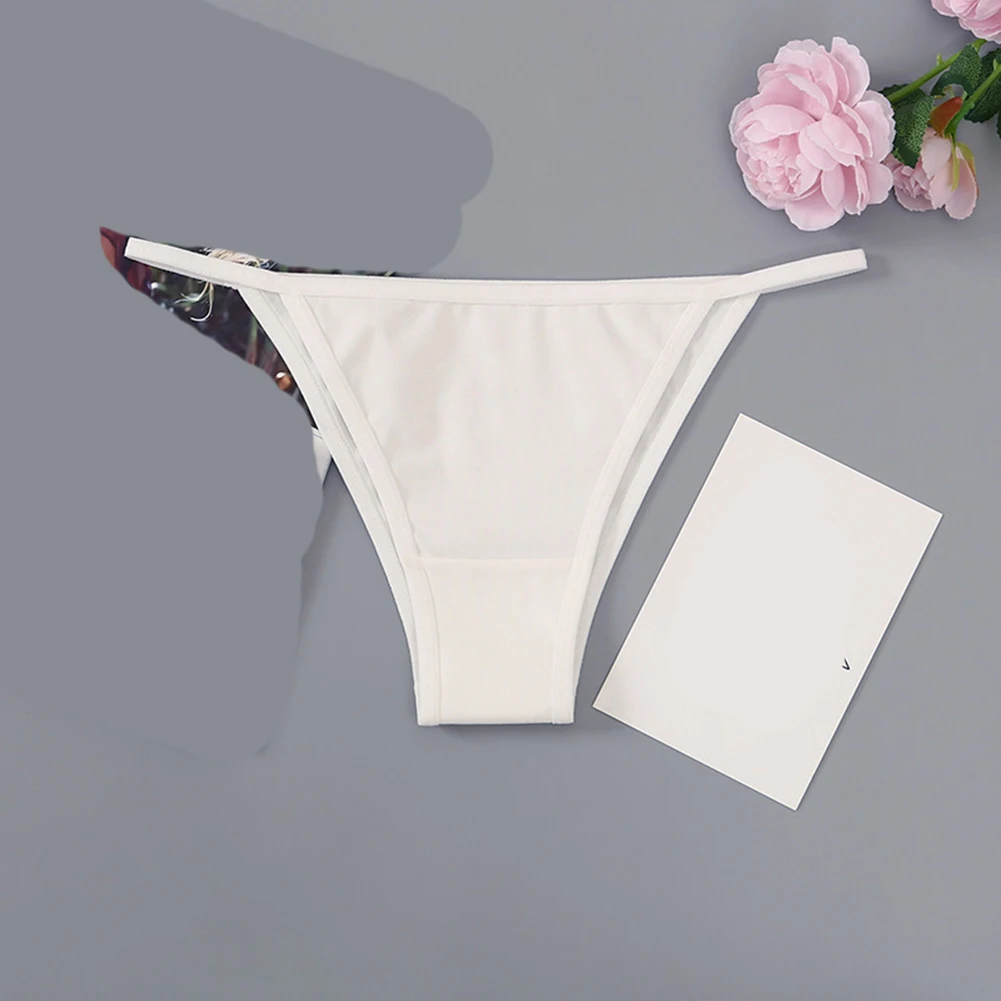 Atmungsaktive Slips Halbhohe Slips für Hotel und Zuhause Niedrig Geschnittene Dessous Mikroelastischer Stoff Neuer Stil Trendige Unterwäsche