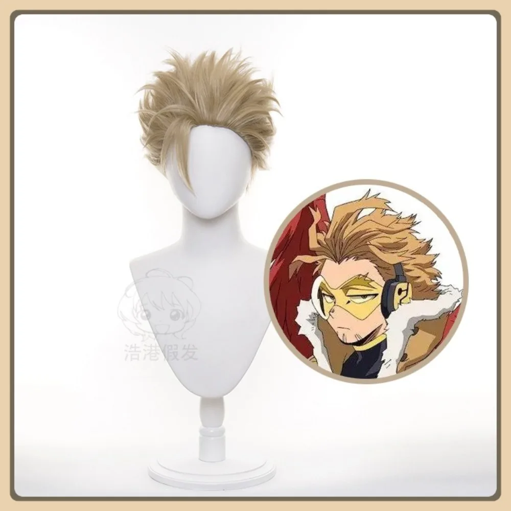 Магазин париков среднего нефрита My Hero Academia Hawks, парик для косплея, аниме, игра, ролевой костюм, костюм на Хэллоуин, реквизит, синтетические волосы