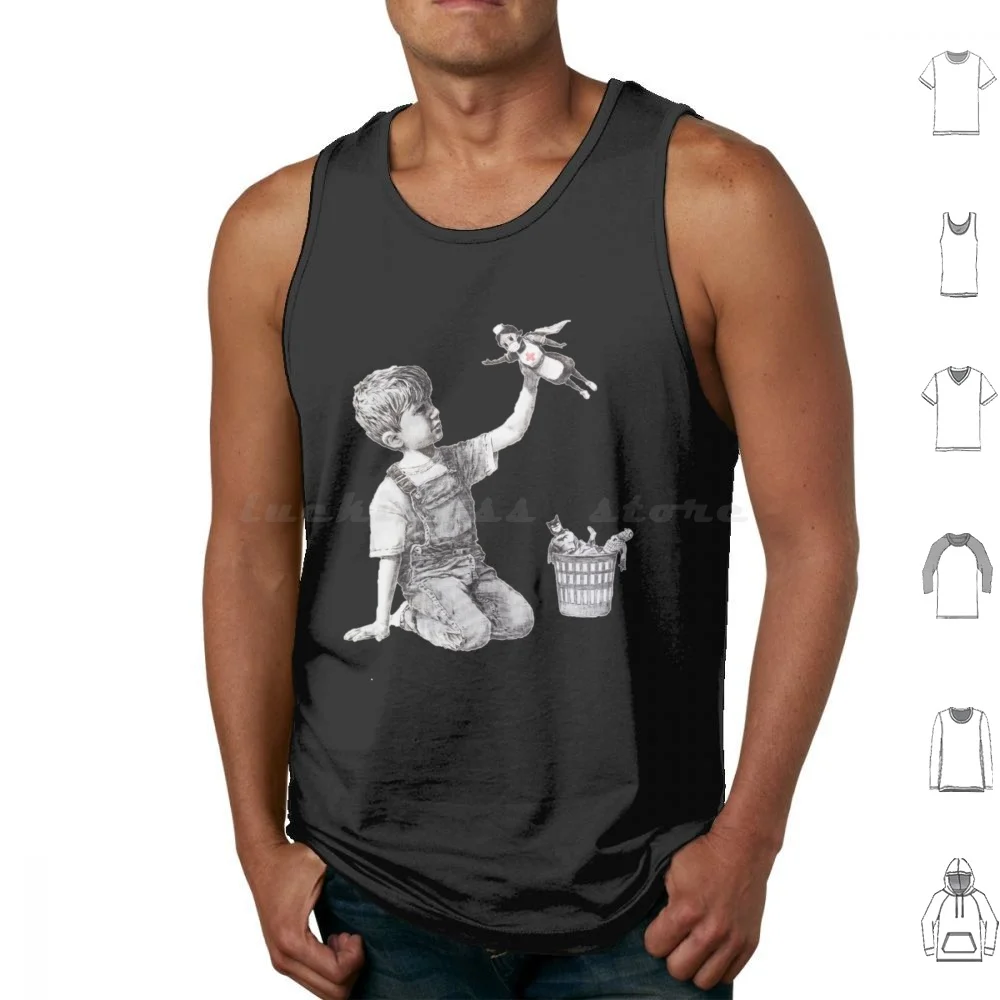 Game Changer-Banksy Tank Tops Vest Sleeveless Banksy Bristol Graffiti Street Art Banksy Bristol Colston World Famous Artist