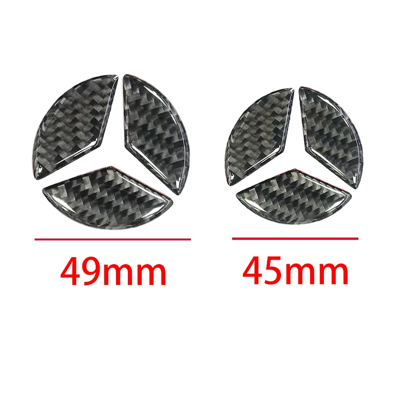 45mm 49mm Epoxy Decorative Sticker Car Steering Wheel Center for Mercedes Benz AMG A B C D M S R G Class GLA GLB W124 W204 W212