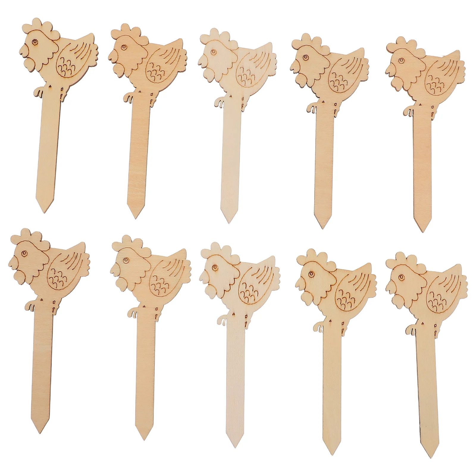 

10Pcs Wooden Easter Bookmarks Chicken Shape Personalized Reading Accessories DIY Craft Book Lovers Gift