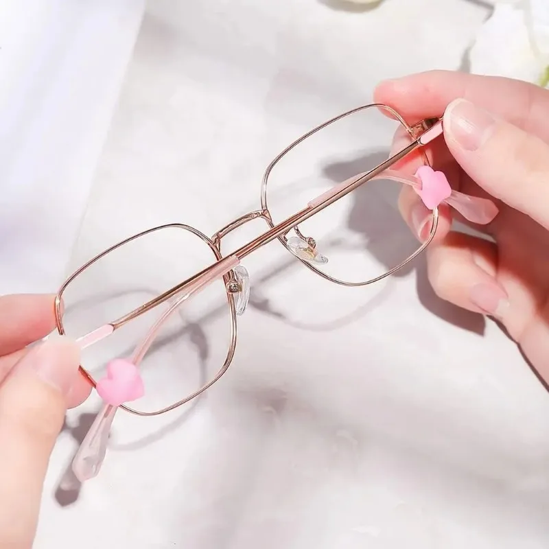 Heart Silicone Anti-Slip Cover New Cute Colorful Love Sports Eyeglass Temple Tips Sleeve Retainer Fashion Glasses Accessories