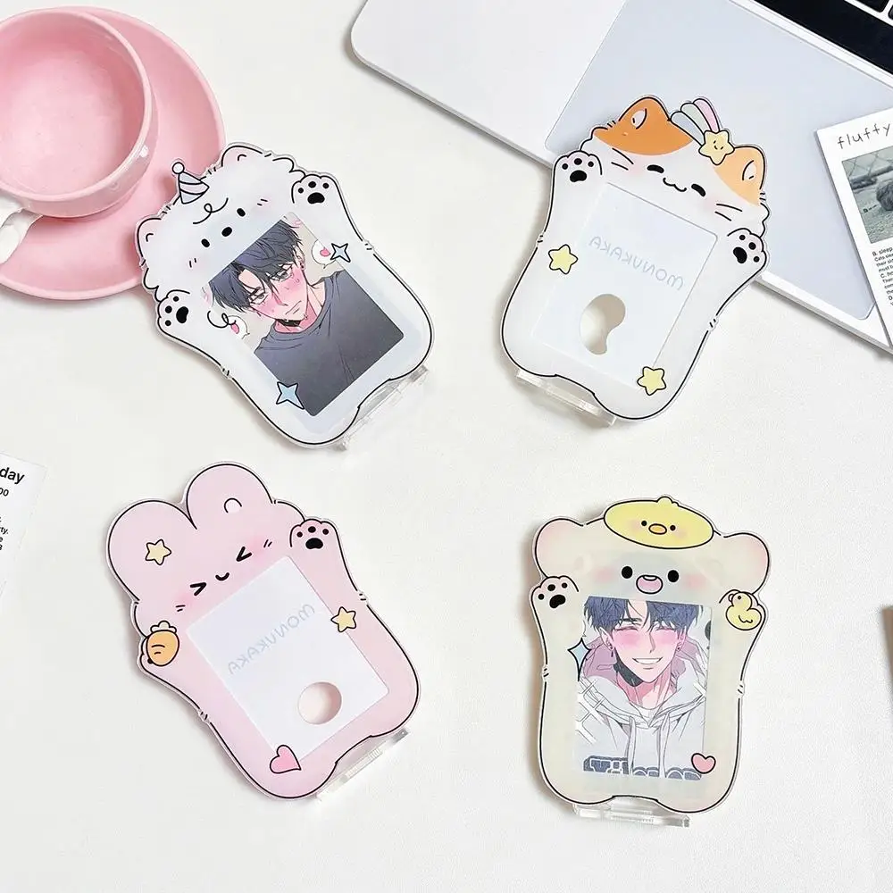 Ins 3 بوصة الاكريليك Photocard الإطار الكرتون الحيوان المعبود صور بطاقة عرض حامل لطيف صور ملصق حامل سطح المكتب الديكور #5