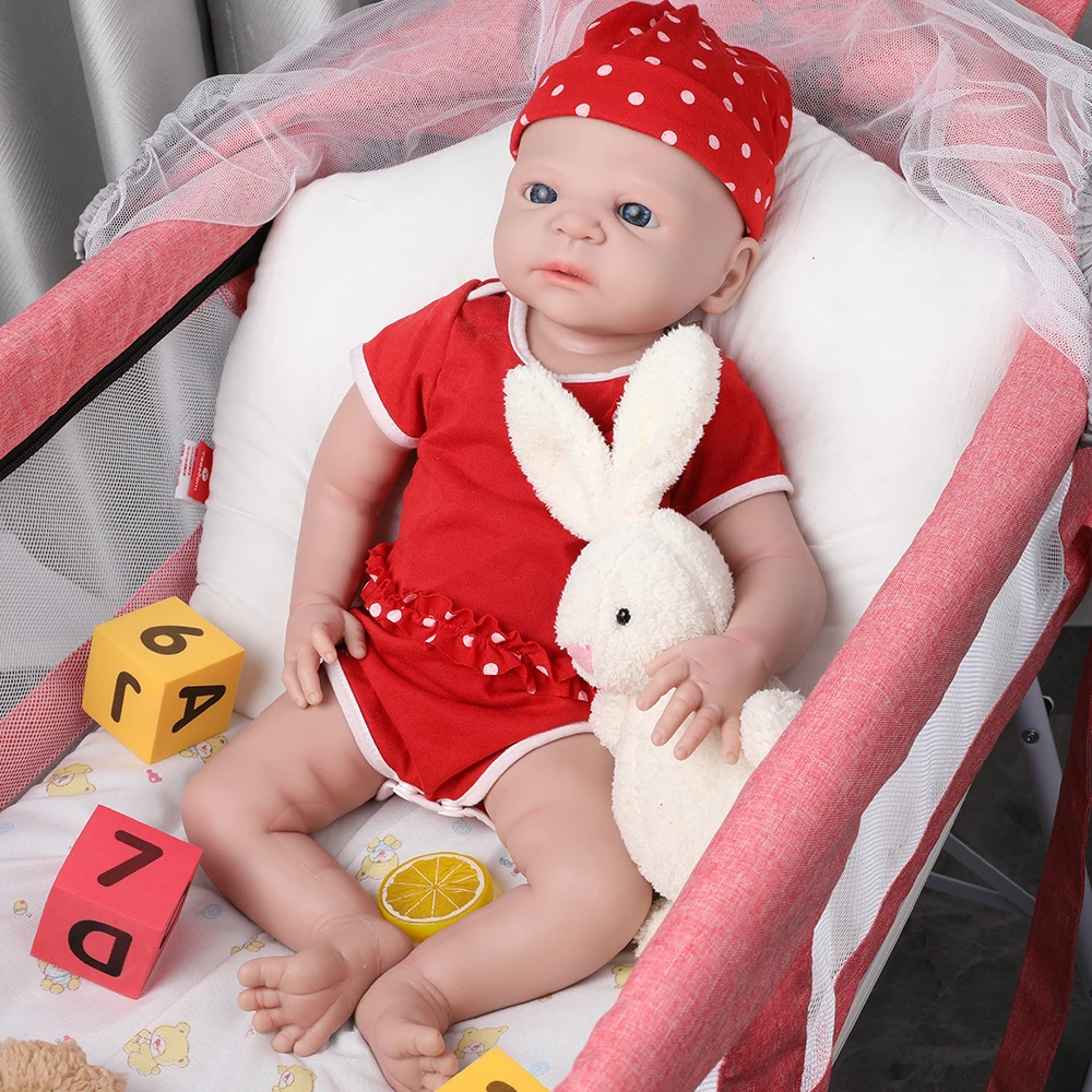 

IVITA WG1511 54 см 4,9 кг Высококачественная силиконовая кукла-реборн в полный рост, реалистичная девочка, игрушка для детей, рождественский подарок