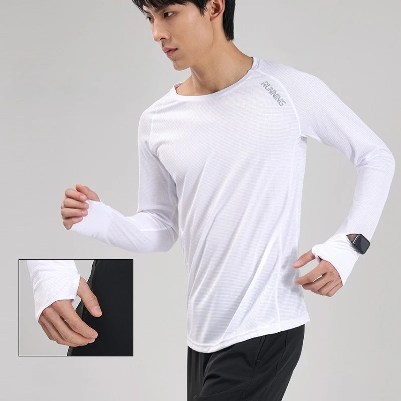 

Quick Dry Breathable T-Shirt Sports Tops Training Clothes Long Sleeve T-Shirt Men's Autumn Running Gym Accessories Men Fitness