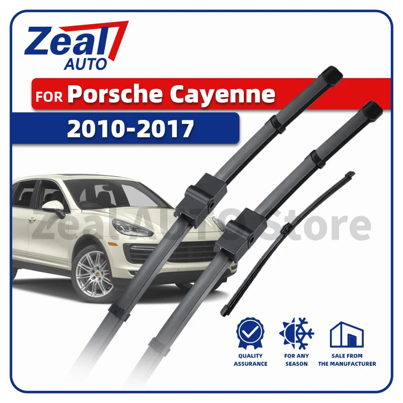 LHD Front Rear Wiper Blades For Porsche Cayenne Mk2 92A 2010-2017 2011 2012 2013 2014 2015 2016 3pc Window Accessories 26