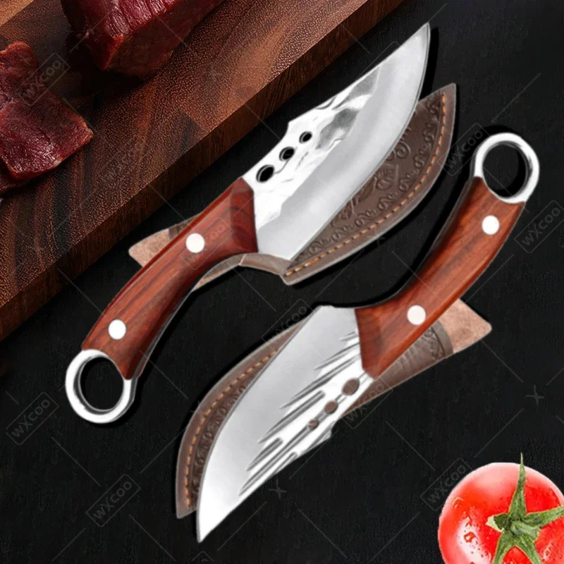 Stainless Steel Multi-Purpose Professional Kitchen Knives for Fruit BBQ Cooking Handmade Forged Chef Butcher Cleaver