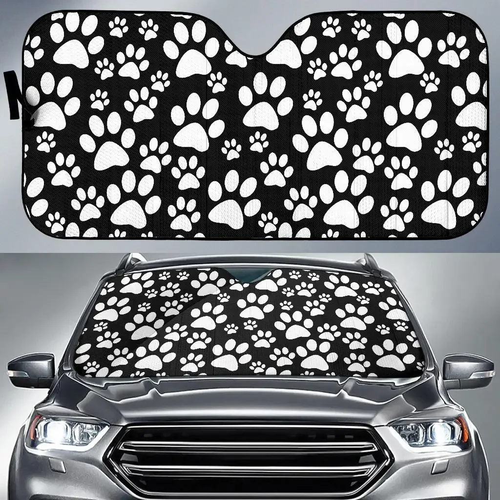 Paw Print Pattern Auto Sun Shade Car Windshield Window Cover Sunshade