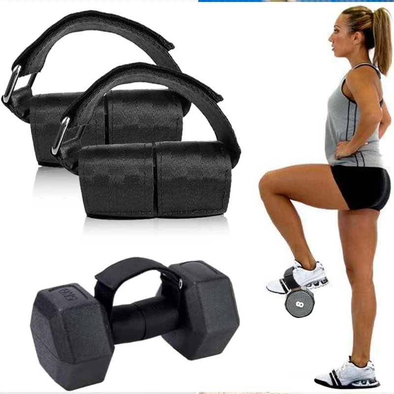 2pcs Dumbbell Leg Strap Tibialis Trainer Belts Extensions Dumbbells Attachment Foot Straps Weight Lifting Bodybuilding Training