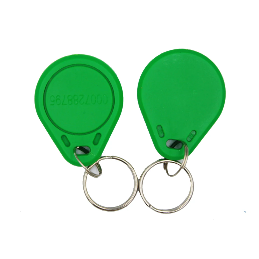 LUCKING DOOR 100pc/lot 125khz RFID Keychain NO3 ID Keyfob RFID Tag TK4100 Access Control Card Sticker Key Fob  Ring Proximity