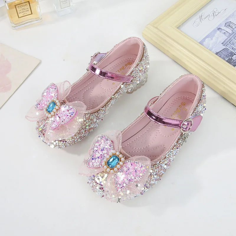 Kids Dancing Sandals Girls Princess Shoes Students Soft Bottom Performance Shoes Children Party Footwear Baby Wedding Footwear