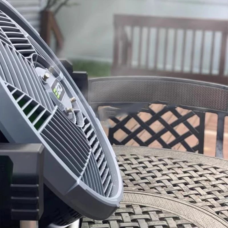 FN1800E 휴대용 미스트 선풍기, 리튬 배터리 분무 선풍기, 5000CFM, 18 인치, 5 단 속도 23.5MPH