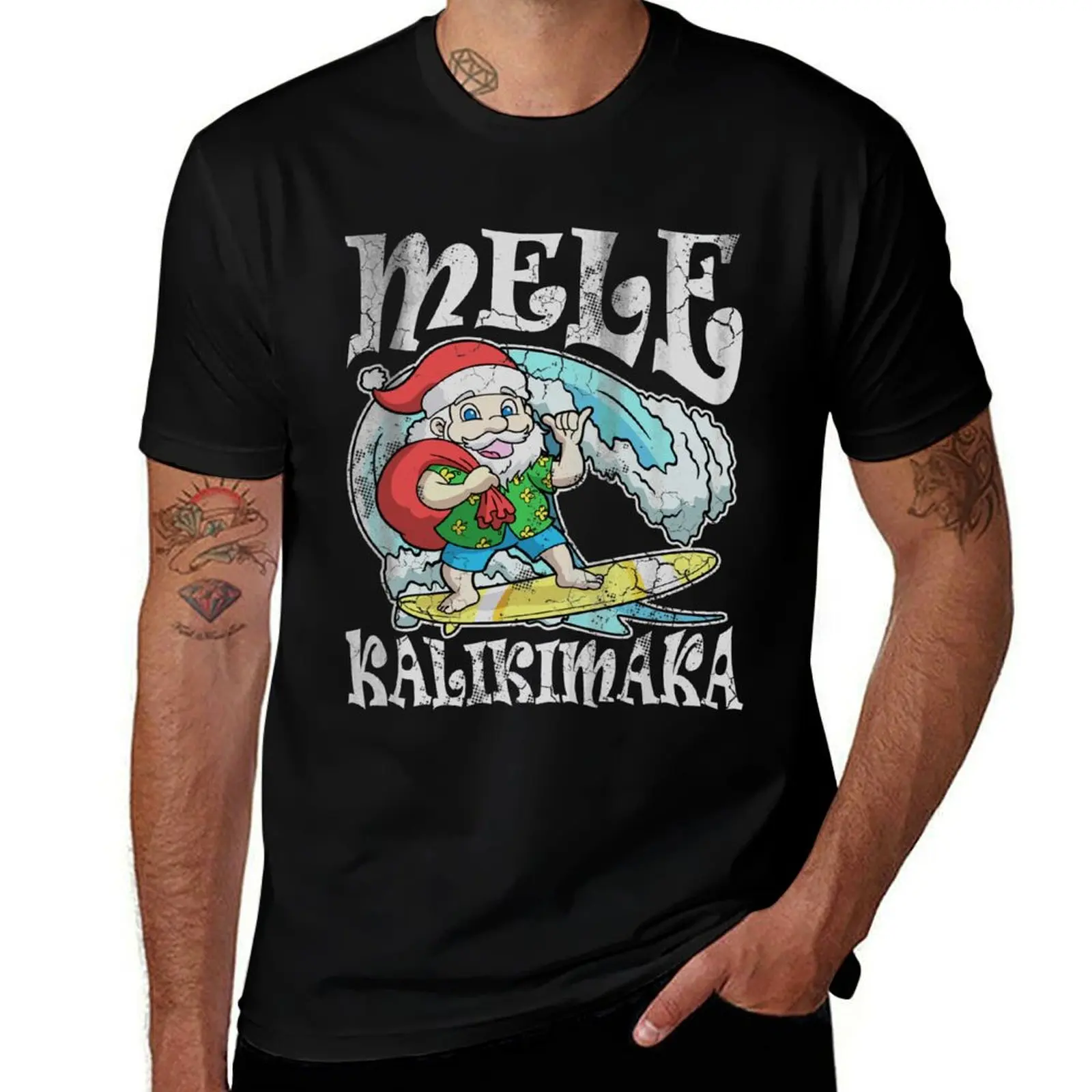 

shirts with Kalikimaka tshirt man Hawaiian prints 100% T-Shirt t Christmas Mele cotton shirts T-Shirt t funny Hawaii