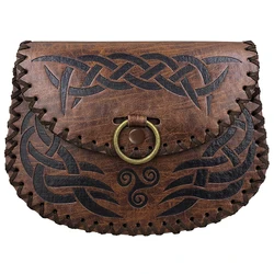 Medieval Punk Retro Waist Bag Renaissance PU Leather Outdoor Belt Bag Wallet Travel Holiday Party Role Play Cosplay Prop Bags