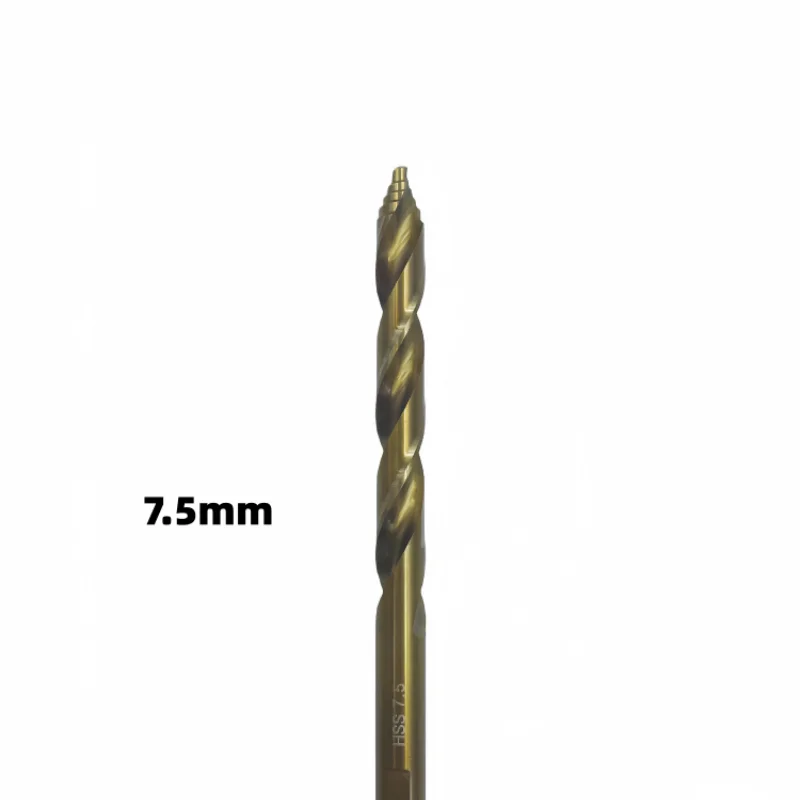 7.5mm Spiral Flute High Precision Drill Bit Anti-Rust Twist Drill Bit Smooth Cutting Multi Material Drill