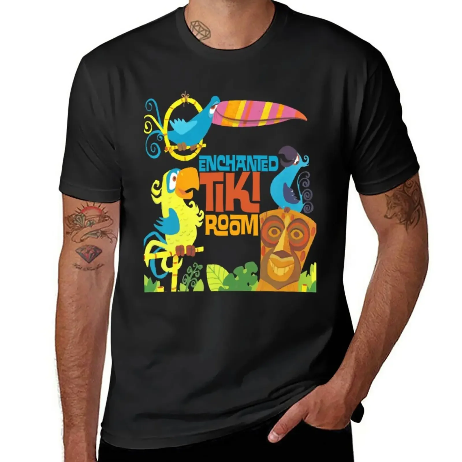 New Tiki Room Enchanted Tiki Room T-Shirt custom t shirt Anime t-shirt Men's long sleeve t shirts