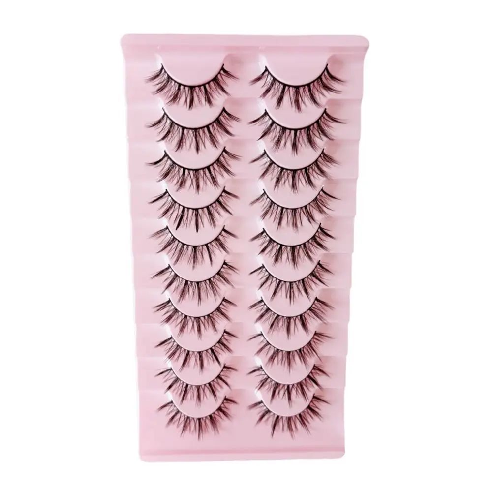 5/10 Pairs Women's Fashion Soft 3D Mink Lashes Dramatic Fluffy Mink Eyelashes Volume Russian Curly Faux Cils Makeup