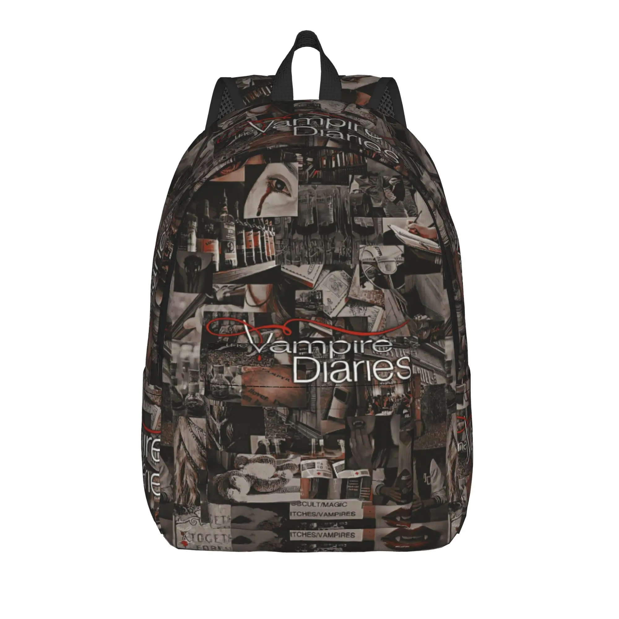 Vintage Grunge Portrait The Vampire Diaries Backpack  Style Backpacks Boy Girl Daily Durable High School Bags Rucksack