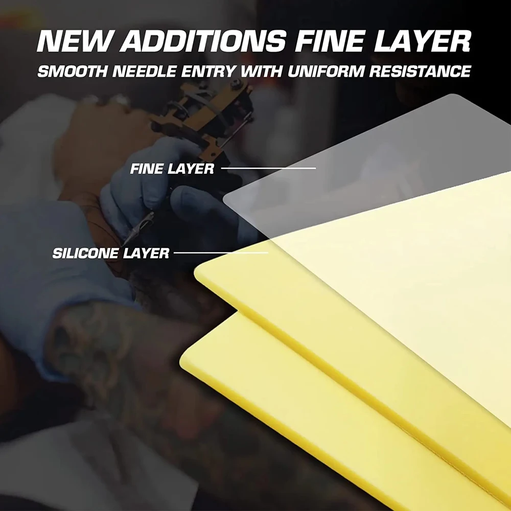 EMALLA 10 قطعة ممارسة الوشم الجلد 3 مللي متر سيليكون الجلد وهمية مزدوجة الوجهين لتدريب ماكياج دائم توريد الوشم الملحقات #6