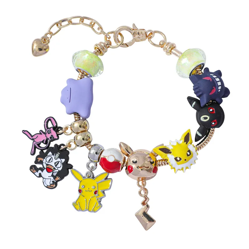 Boîte de Bracelet Pikachu, dessin animé et Anime, trésor et rêve mignon, en alliage de Zinc, pendentif à 24 grilles, boîte aveugle, accessoire
