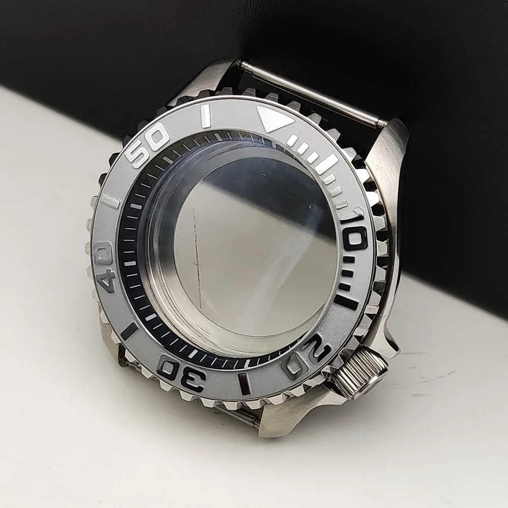 SKHousehouse-Boîtier en Acier Inoxydable avec Miroir Saphir, Accessoires de Montre, Bague de Montre en Céramique, Mouvement NH36, NH4R35A, 27