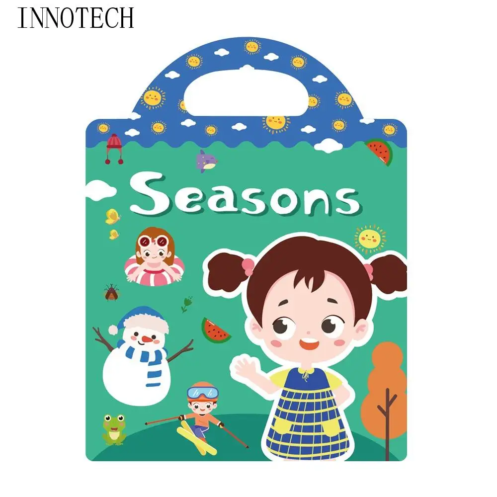 

Образовательные книги-наклейки с желе, водонепроницаемые моющиеся детские тихие книги с разнообразными многоразовыми наклейками для детских сцен