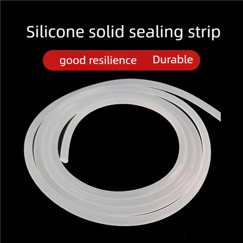 Striscia di Silicone a forma di O da 1mm-9.5mm, striscia rotonda solida ignifuga, striscia di tenuta in gomma morbida trasparente impermeabile