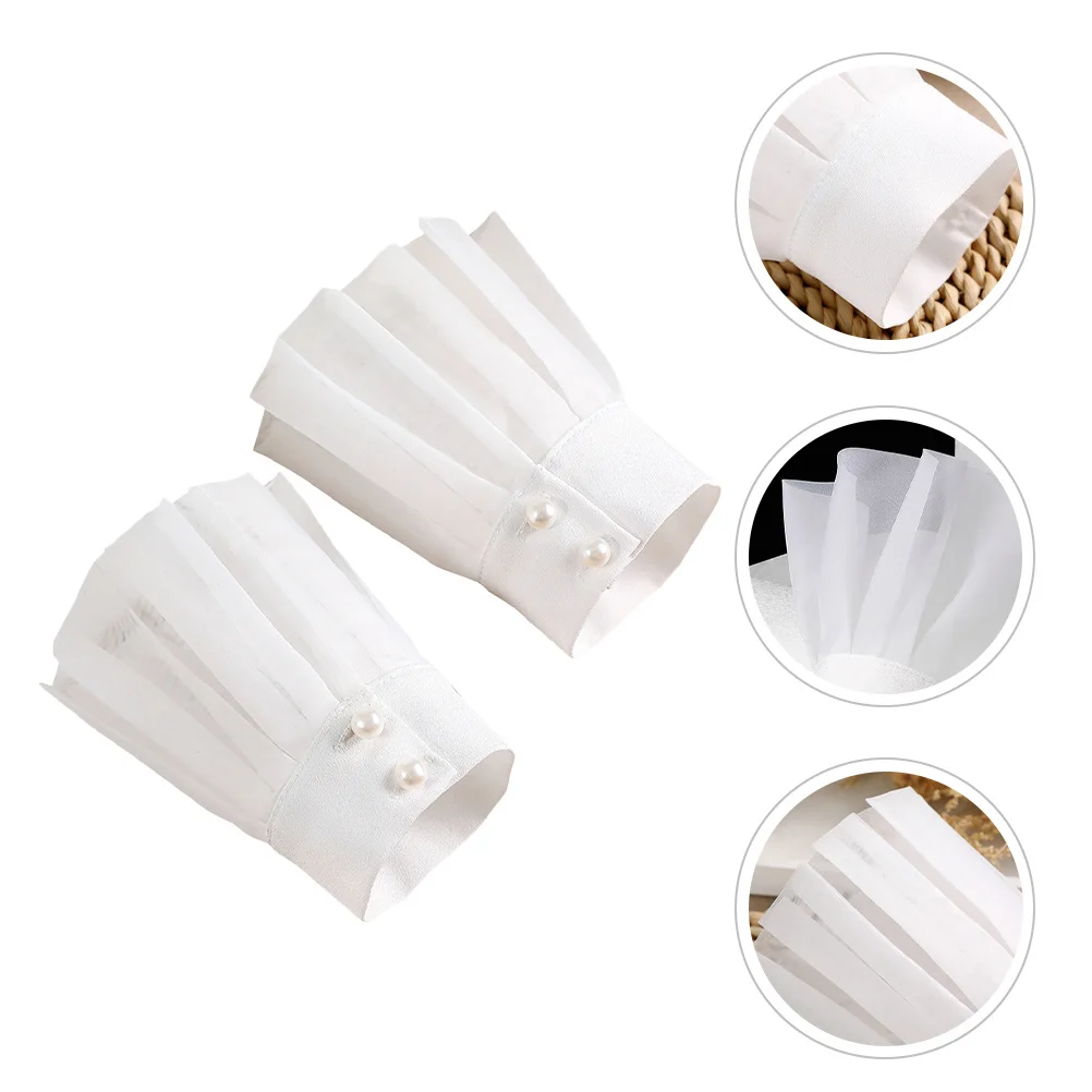 1 paire de manchettes de poignet à fausses manches, douces et confortables, accessoires décoratifs élégants pour robe de mariage, bal de promo, photographie