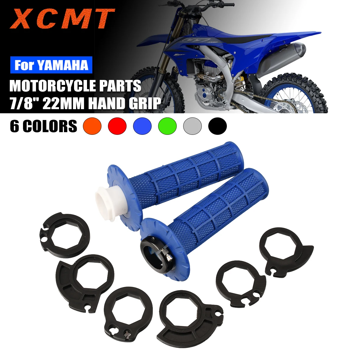 Motorcycle Lock-on Handlebar Grips 22mm 7/8