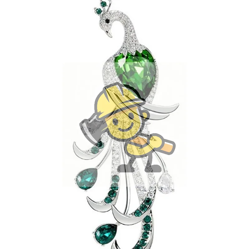 Exquisite Peacock Rhinestone Brooch For Women Clothing Coat Accessories Gifts