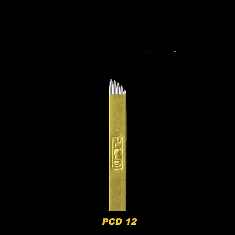 Siyady تجميل دائم دليل الحاجب الوشم الإبر PCD Microblading شفرات 12/14 المنحدر وشكل U