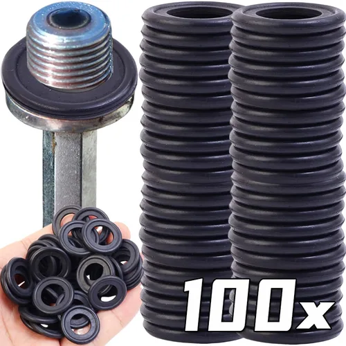 Junta de tapón de goma para tornillo de drenaje de aceite de sellado de coche M12/M14 juntas universales de tapón de drenaje de aceite de motor accesorios para automóviles 10/20/50/100 Uds