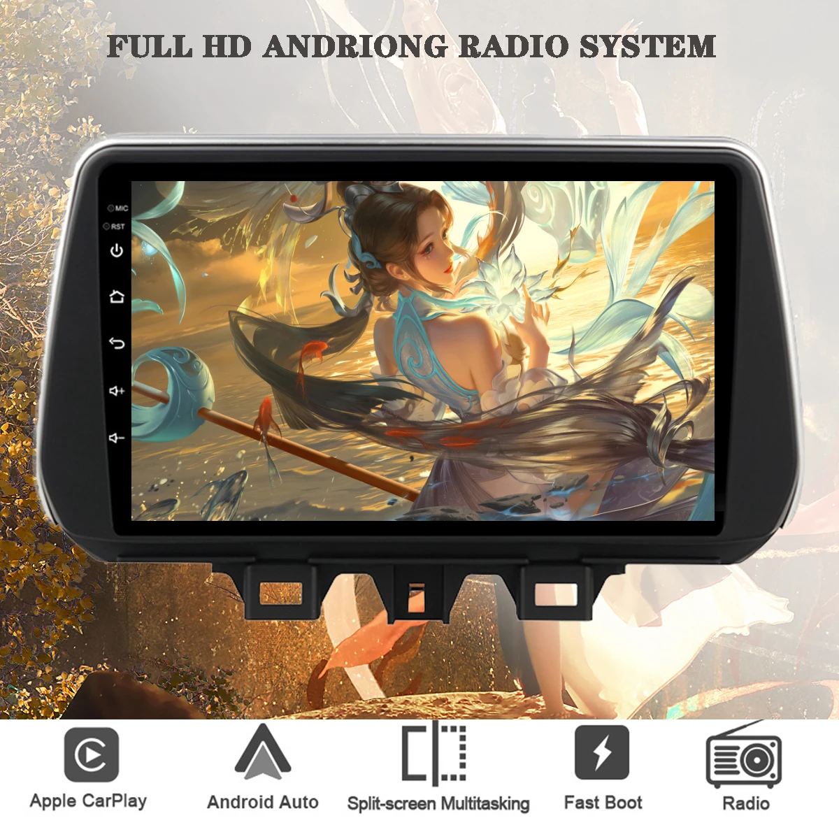 

Для Hyundai Tucson 2018 2019 2020 Android 13 8 ГБ 128G Автомобильный GPS-навигатор магнитофон стерео радио аудио музыкальный плеер Carplay