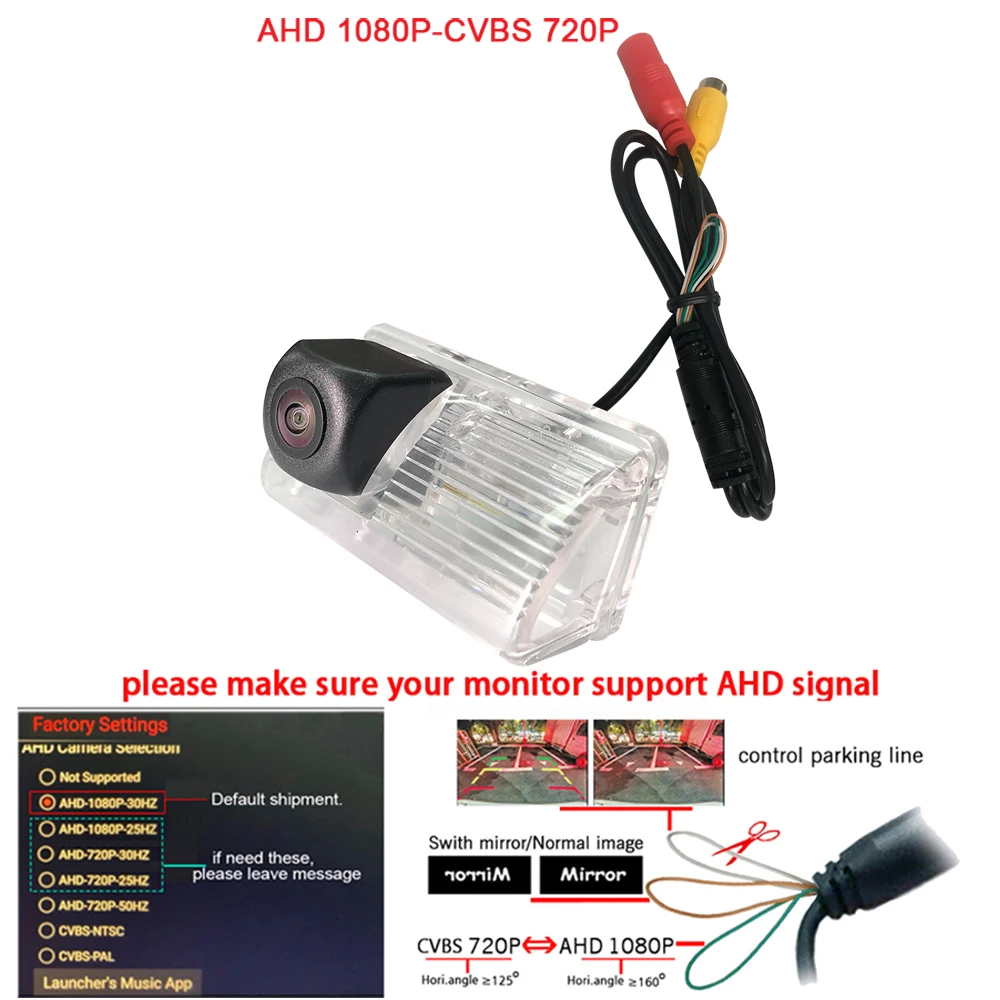 

1920*1080P AHD Car Rear View camera For Toyota Corolla EX E120 E130 Verso Spacio 2001~2007 E121 backup camera Dynamic trajectory