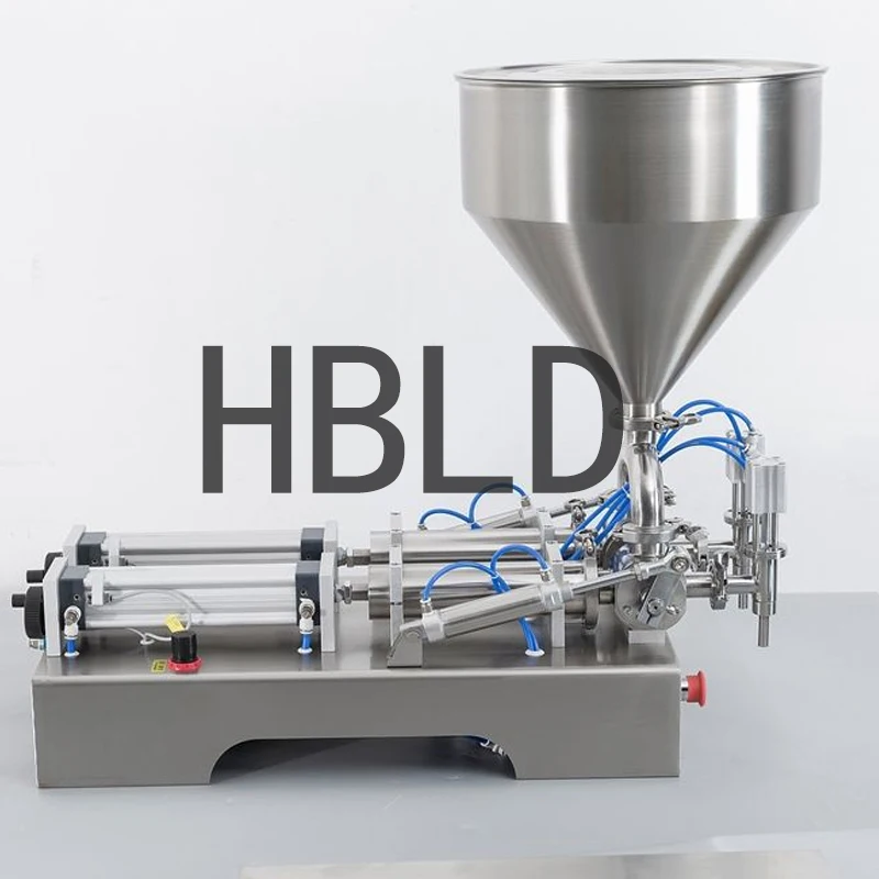 Semi-automatic Paste Filling Machine 20W Low Power Pneumatic Shampoo Lotion Jam Quantitative Stainless Steel Bottling Equipment