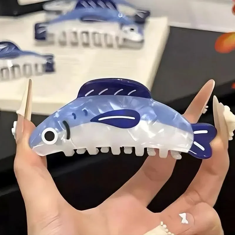 

Новый креативный заколка для волос с океанским сардином, коготь для волос, милая текстура, заколка в виде акулы, зажим для хвоста, украшения для волос, женские аксессуары для волос в виде краба