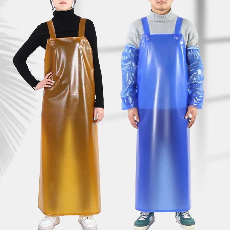 

Oil-proof Beef Tendon Apron Labor Insurance Work Aquatic Kitchen Stone Chemical Widening Plastic Waterproof Thickened Apron