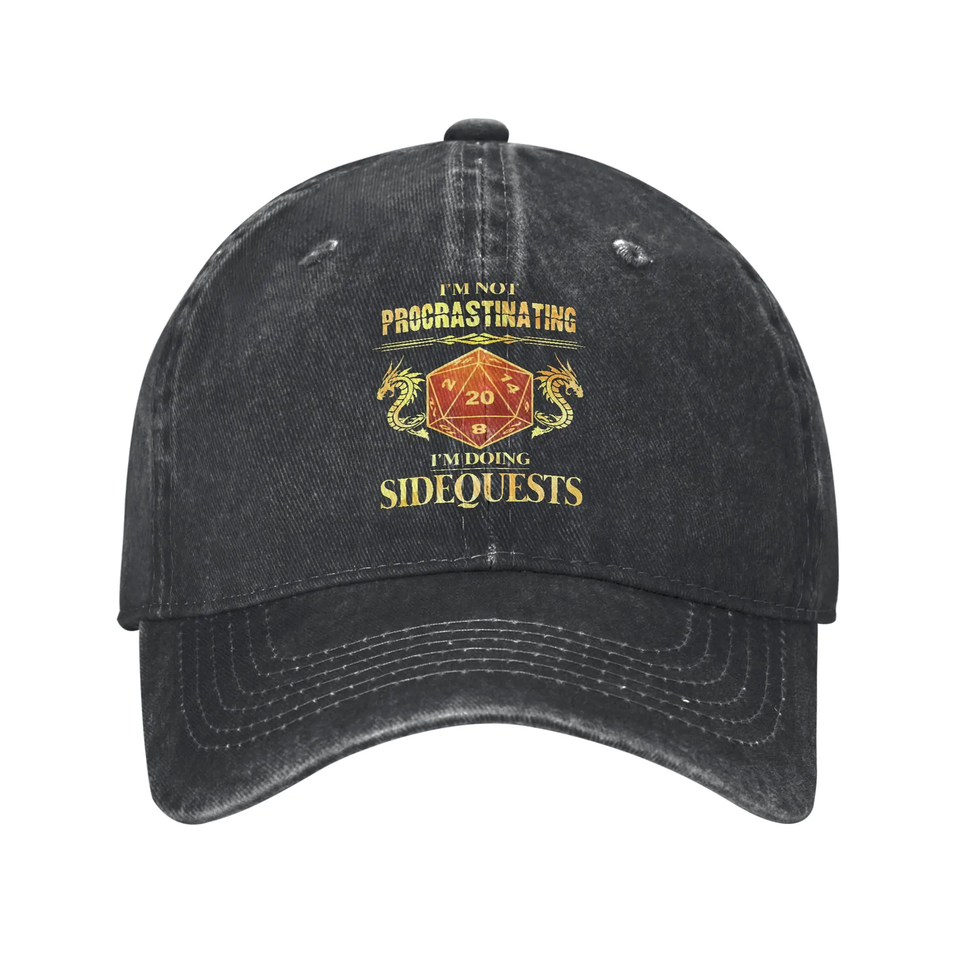 I m Not Procrastinating I m Doing Sidequests D20 Fashion Baseball Cap  Comfortable Women's Sun Hat  Carnival Women's Sun Hat