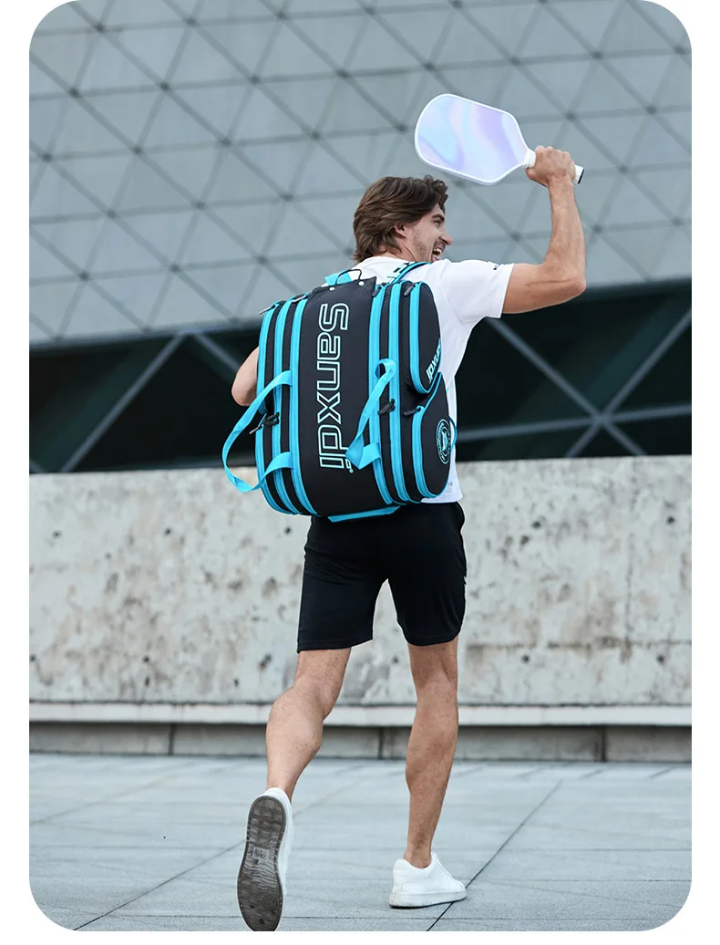 2026 SANXDI Pickleball Rucksack Unisex Versitle Tennisschläger Tasche Große Kapazität Schuhe Fach Pickleball Schläger Reisetasche – Detail 10