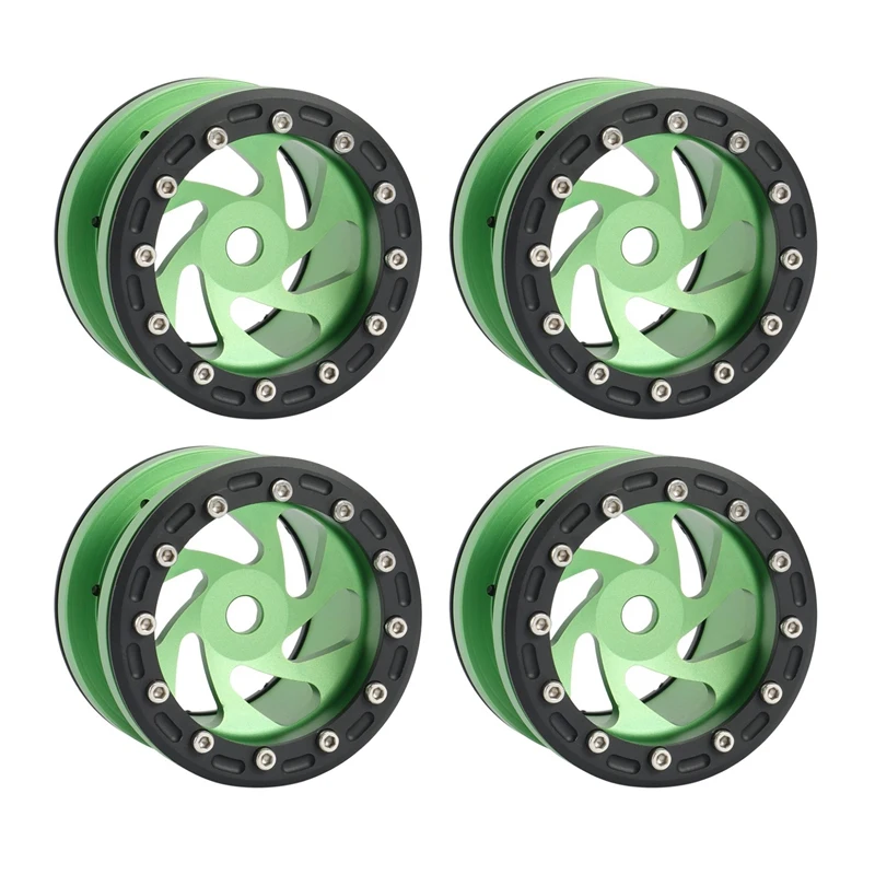 

4Pcs Metal 2.2 Beadlock Wheel Rim Hub For 1/10 RC Crawler Car Axial SCX10 RR10 Wraith 90048 Traxxas TRX4 TRX6