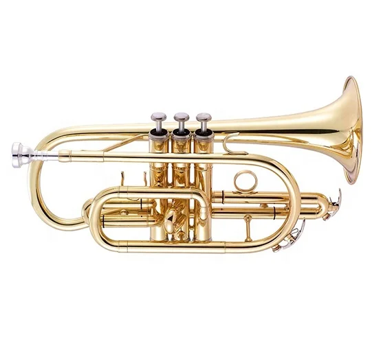 

SEASOUND Professional Cornet With High Quality BB Key Brass Body And Gold Lacquer Surface OEM JYCT407