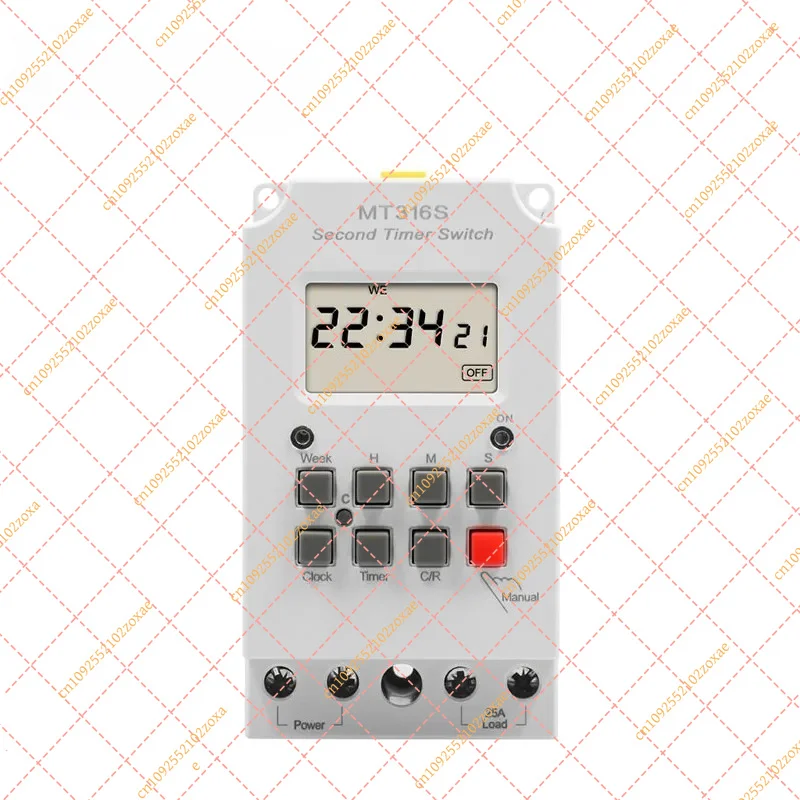 MT316S 220V 25A Din Rail Programmable Digital Timer Switch Universal Electric Appliance Electronic Time Controller