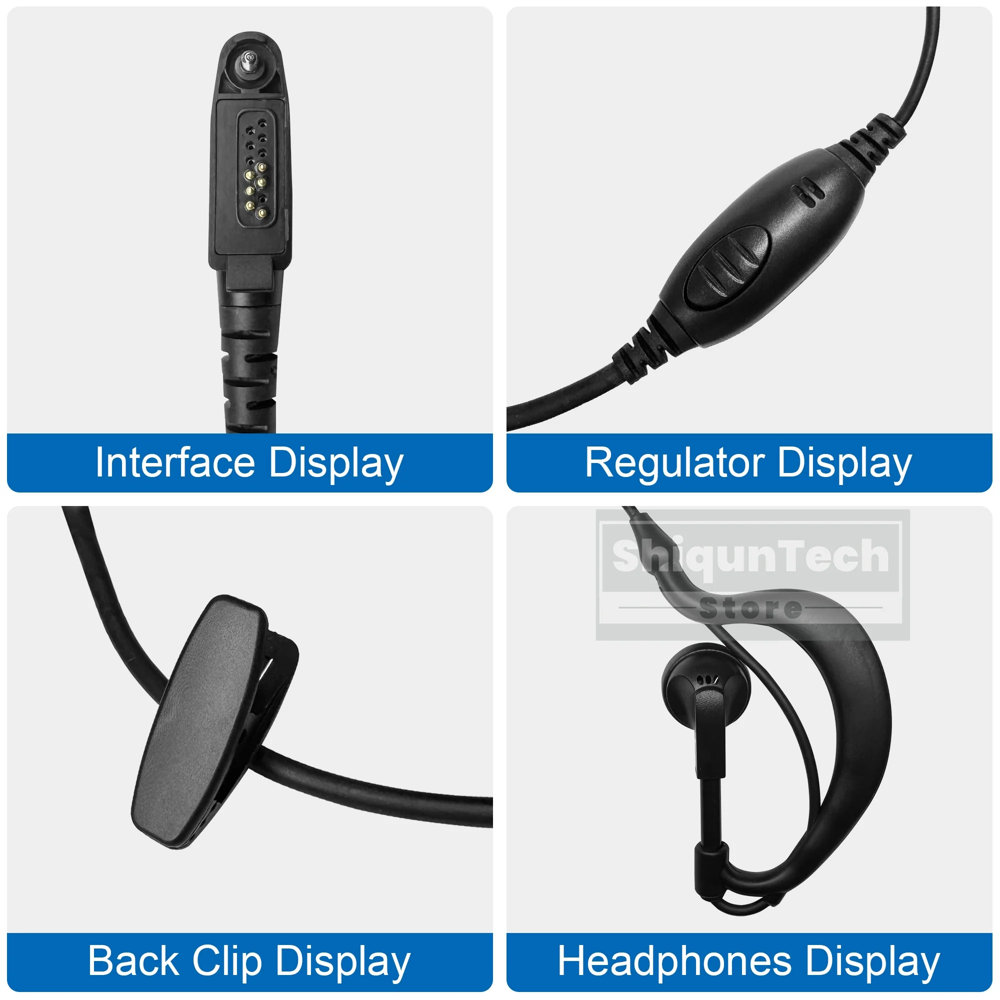 UV-98 plus fone de ouvido RT-880 fone de ouvido compatível com motorola gp328 plus gp344 gp388 gp339 plus walkie talkie acessórios