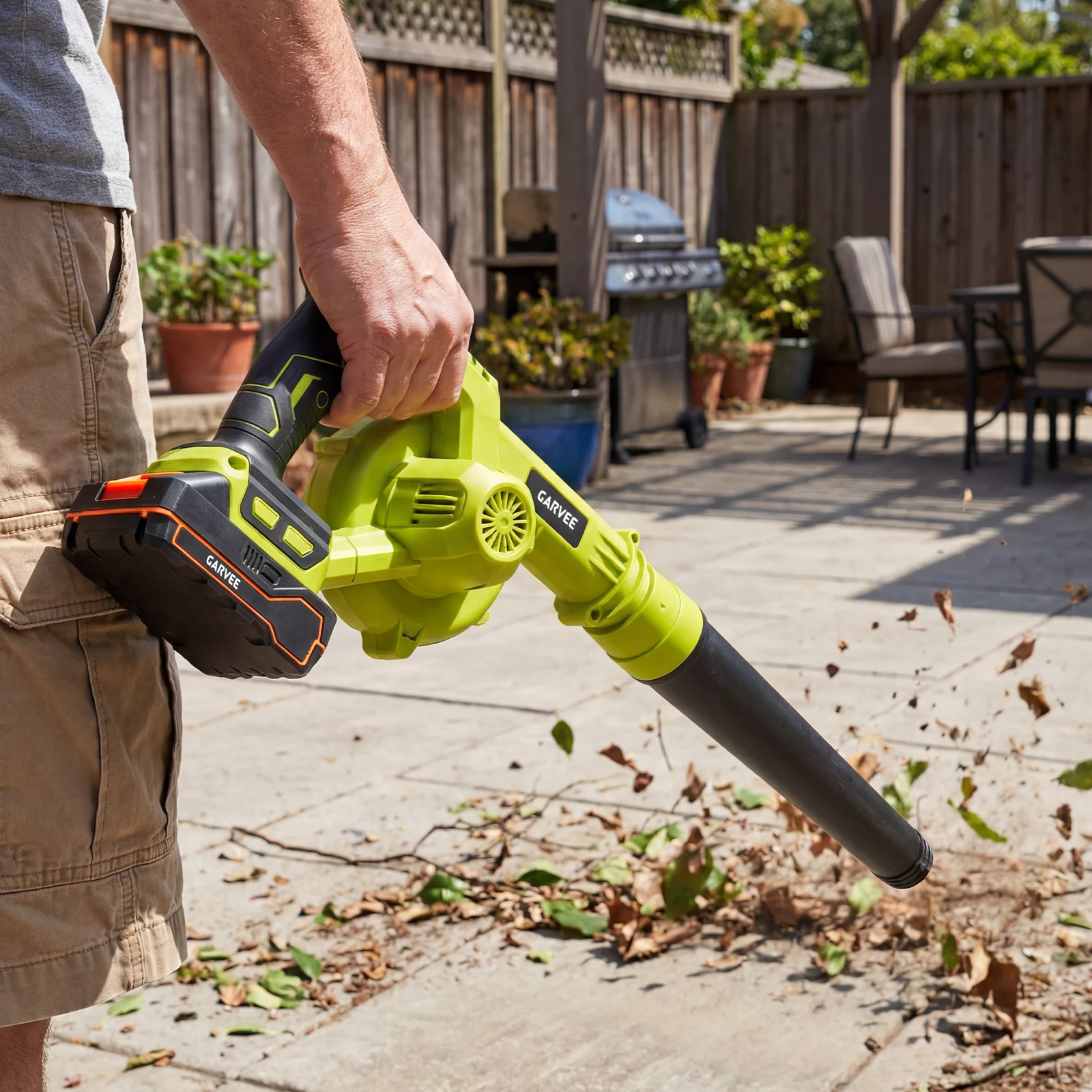 16,000 RPM 20V Wireless Leaf Blower - Brushless Motor, Up to 120 MPH, 6-Speed Lightweight Handheld Yard Blower with Battery & Charger for Lawn, Patio & Backyard Cleaning