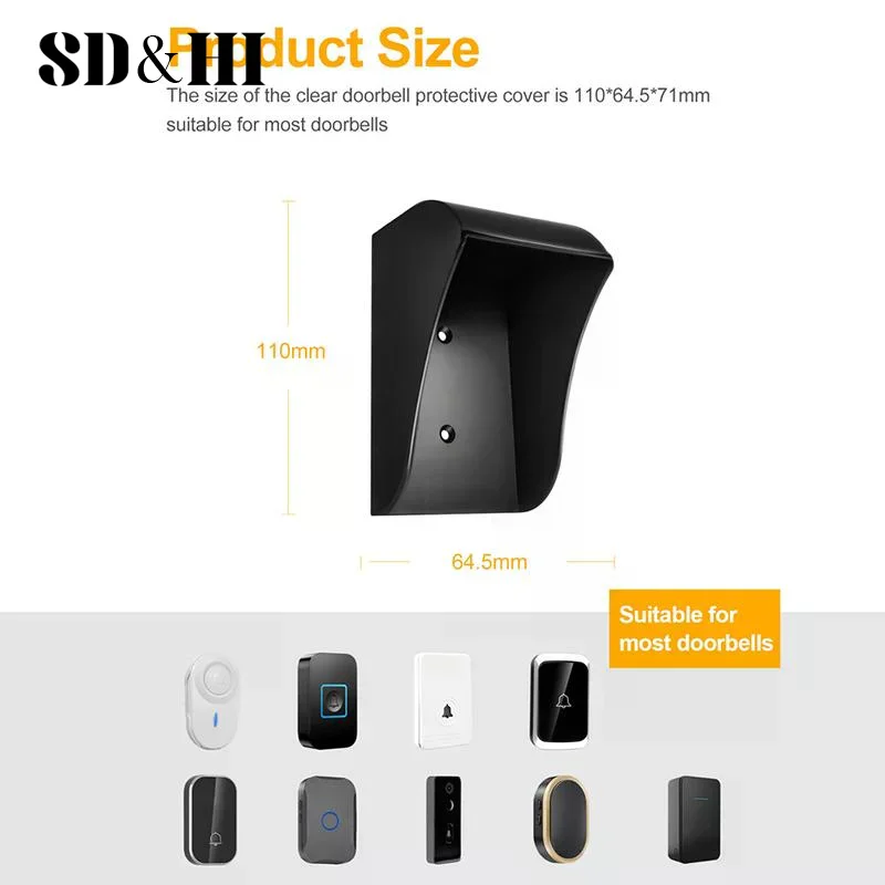 Waterproof Guard Cover Rainproof Case Plastic Rain Protector Outdoor Wireless Doorbell Cover