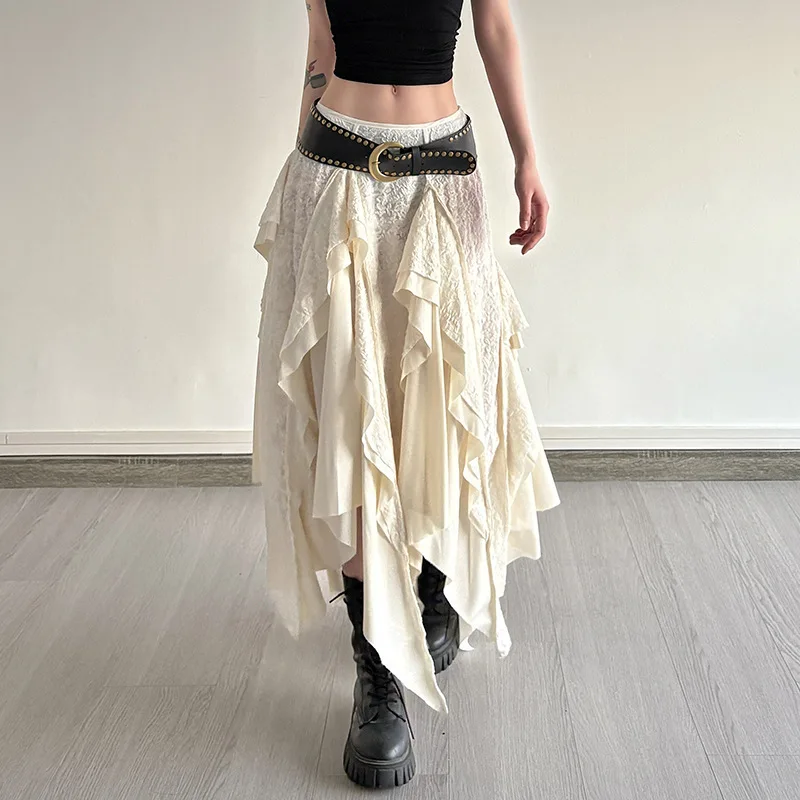 Women Irregular Skirt Doomsday Wasteland Design For Women 2026 Spring Summer Mid Skirts High Street Skirts