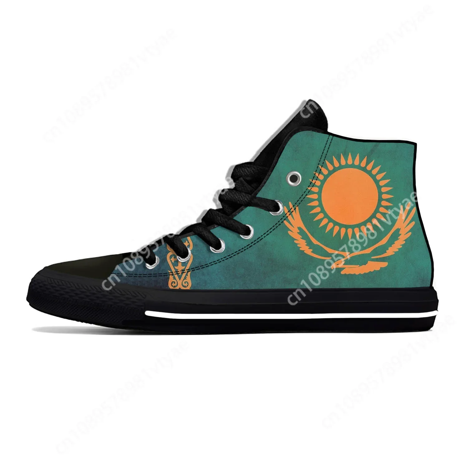 Kazakhstan Kazakh Flag Patriotic Pride Fashion Casual Cloth Shoes High Top Lightweight Breathable 3D Print Men Women Sneakers