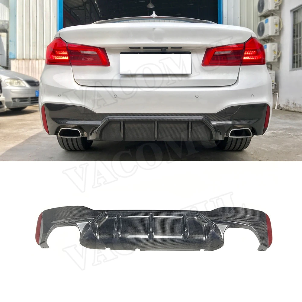 

VACOMUL For 5 Series Carbon Fiber Rear Bumper Lip Diffuser Splitter for BMW G30 G31 G38 M-TECH M Sport 2017 2018 Car Styling