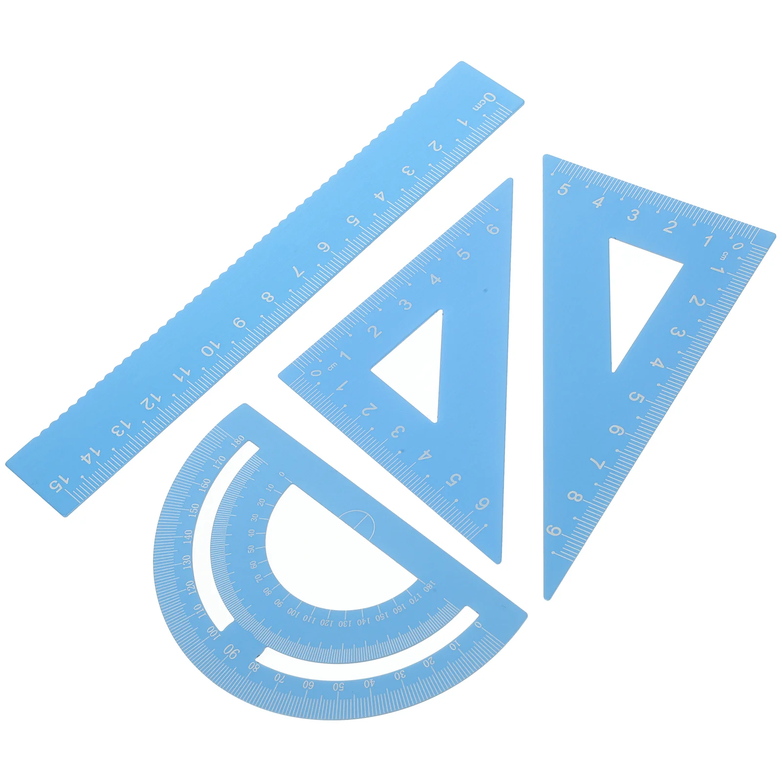 Drawing Triangle Ruler Student Stationery Suite 950X580X020CM Office Drafting Tool Sky-blue Kids